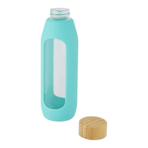 Bouteille Tidan de 600 ml en verre borosilicate avec grip en silicone Standard | Vert marée | sans marquage | non disponible | non disponible
