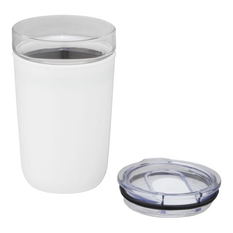 Gobelet en verre Bello de 420 ml avec paroi extérieure en plastique recyclé Standard | Blanc | Not applicable | sans marquage | non disponible | non disponible