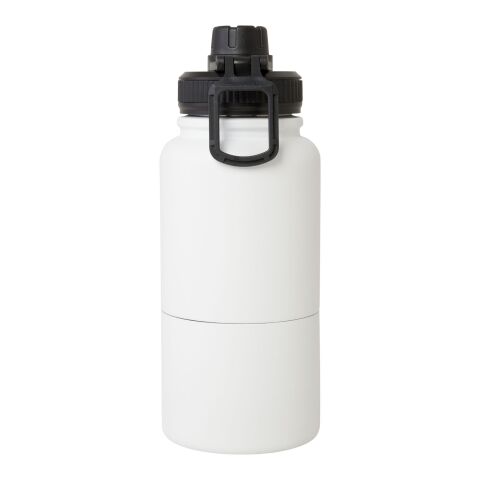 Bouteille de sport Dupeca de 840 ml avec isolation en acier inoxydable certifiée RCS Standard | blanc | sans marquage | non disponible | non disponible