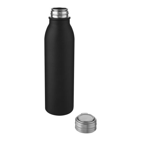 Bouteille d'eau Harper de 700&nbsp;ml en acier inoxydable certifié RCS avec boucle métallique Noir
