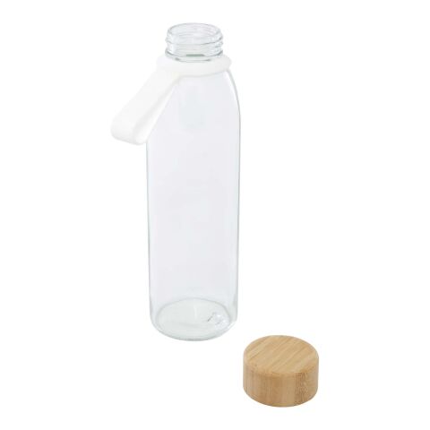 Bouteille d&#039;eau en verre Porto de 500 ml avec poignée en silicone et couvercle en bambou Standard | Translucide | sans marquage | non disponible | non disponible
