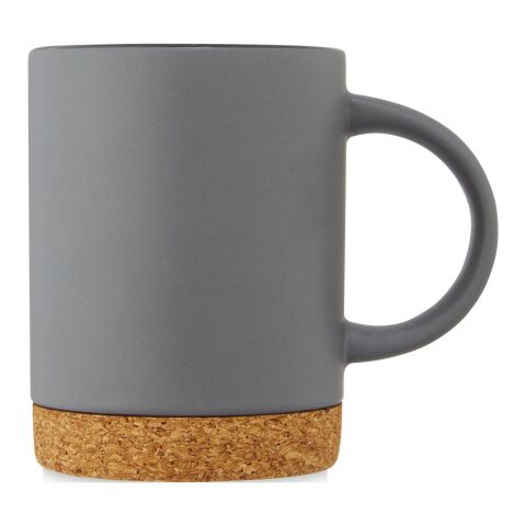 Tasse Neiva de 425 ml en céramique avec base en liège Standard | Gris | sans marquage | non disponible | non disponible