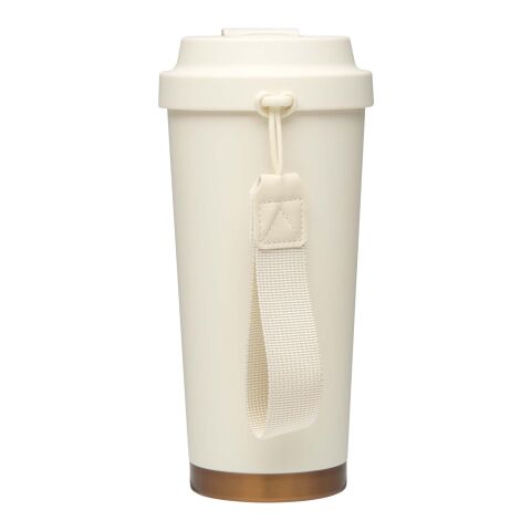 Gobelet isotherme à double paroi en acier inoxydable recyclé RCS Hampton, 480 ml Crème