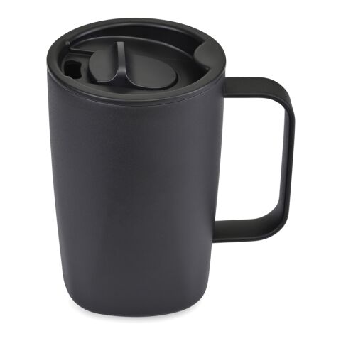 Mug 450ml en acier recyclé RCS Aviana™ Rowan noir | sans marquage | non disponible | non disponible