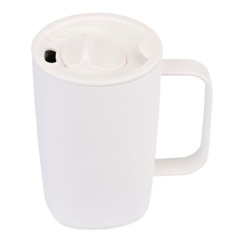 Mug 450ml en acier recyclé RCS Aviana™ Rowan blanc | sans marquage | non disponible | non disponible