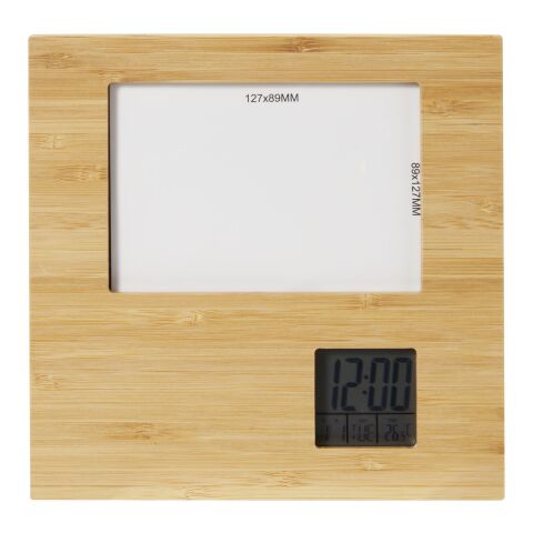 Cadre photo Sasa en bambou avec station météo Standard | Naturel | sans marquage | non disponible | non disponible