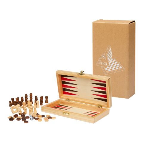 Jeu de plateau Mugo 3-en-1 en bois Standard | Naturel | sans marquage | non disponible | non disponible