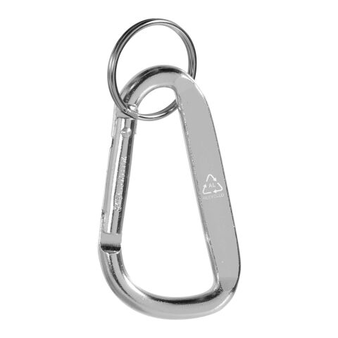 Porte-clés mousqueton Timor en aluminium recyclé Argent