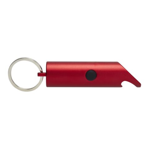 Lumière LED IPX Flare en aluminium recyclé et ouvre-bouteille avec porte-clés Standard | Rouge | sans marquage | non disponible | non disponible