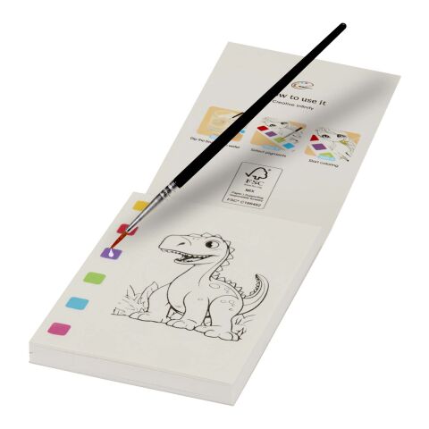 Livre de coloriage Quell et set de crayons pinceaux à eau blanc