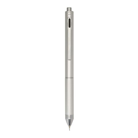 Stylo à bille 4 en 1 RCS Tine en acier inoxydable recyclé Argent