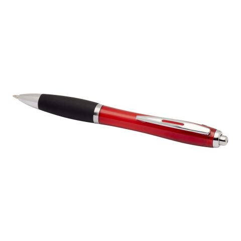 Stylo bille en plastique recyclé RCS avec corps coloré et grip noir (encre noire) Nash Standard | Rouge | sans marquage | non disponible | non disponible