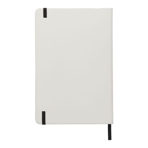 Carnet de notes Spectrum blanc avec élastique coloré A5 - pages lignées Standard | Blanc-Noir | sans marquage | non disponible | non disponible | non disponible