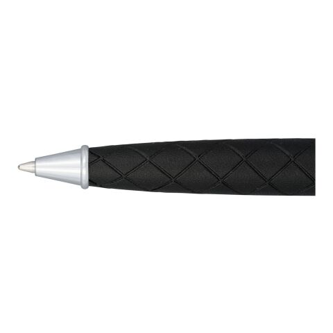 Stylo bille en cuir Standard | Noir-Argent | sans marquage | non disponible | non disponible