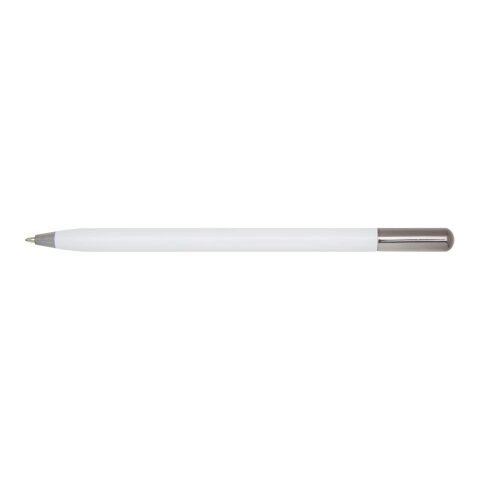 Stylo à bille à mécanisme rotatif SMART en aluminium recyclé (encre noire) blanc