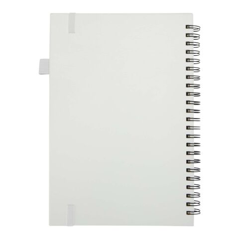 Cahier à spirales Liss A5 à couverture rigide en plastique recyclé blanc