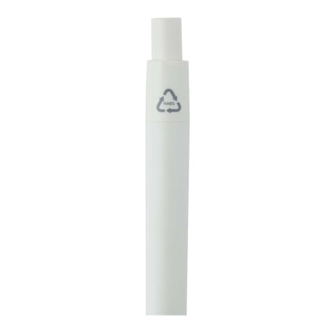 Mini-stylo à bille Ramin en plastique recyclé (encre bleue) blanc