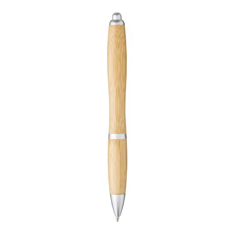 Stylo bille Nash en bambou Standard | Naturel-Argent | sans marquage | non disponible | non disponible