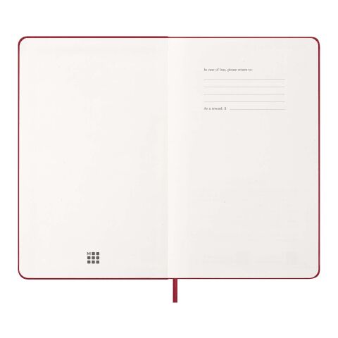 Agenda L quotidien 12&nbsp;mois Moleskine à couverture rigide Standard | Rouge écarlate | sans marquage | non disponible | non disponible
