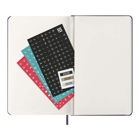Agenda L quotidien 12 mois Moleskine à couverture rigide Standard | Bleu saphir | sans marquage | non disponible | non disponible