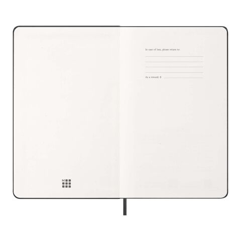 Agenda L hebdomadaire 12&nbsp;mois Moleskine à couverture rigide Standard | Noir | sans marquage | non disponible | non disponible