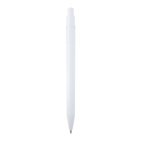 Stylo bille Unica en plastique recyclé (encre bleue) Standard | Blanc | sans marquage | non disponible | non disponible