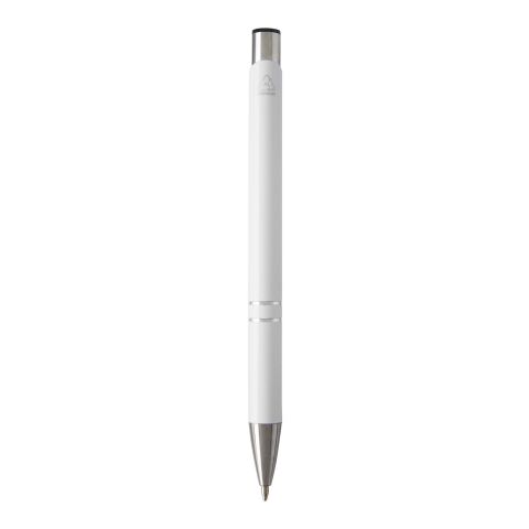 Stylo bille en aluminium recyclé Moneta (encre bleue) Standard | blanc | sans marquage | non disponible | non disponible