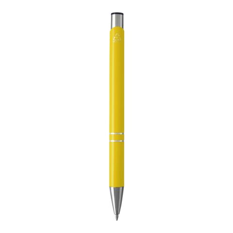 Stylo bille en aluminium recyclé Moneta (encre bleue) Standard | Jaune | sans marquage | non disponible | non disponible