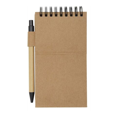 Bloc-notes autocollant avec stylo bille Flipper (encre noire) Standard | Naturel | sans marquage | non disponible | non disponible
