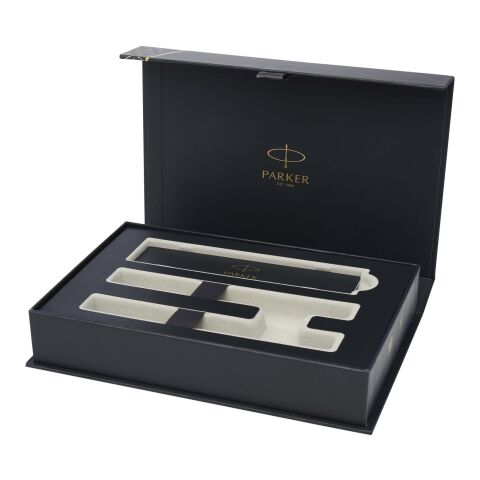 Coffret Parker IM Essentials comprenant un stylo roller et un stylo à bille - argenté noir