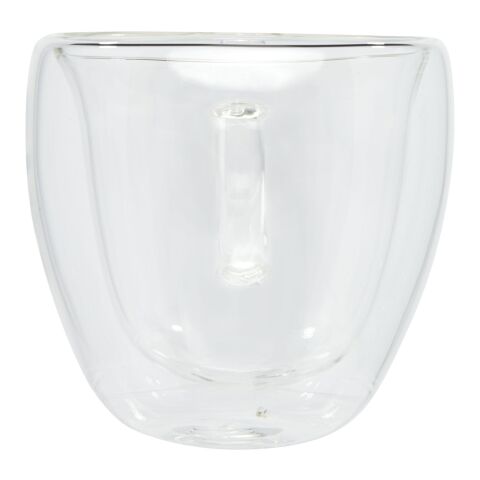 Tasse Manti 2 pièces en verre à double paroi de 100 ml avec sous-verre en bambou Standard | Translucide-Naturel | sans marquage | non disponible | non disponible