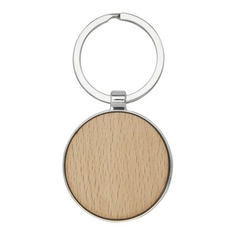 Porte-clés rond Moreno en bois de hêtre Standard | Naturel | sans marquage | non disponible | non disponible