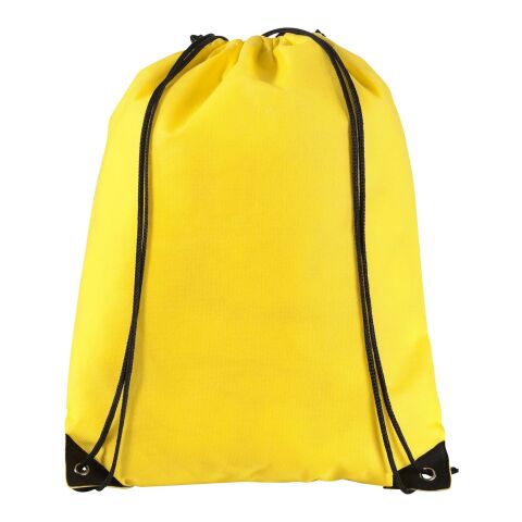 Sac à dos premium non tissé Eco Prioritaire | Jaune | Sérigraphie 1 couleur | front | 230 mm x 250 mm | non disponible