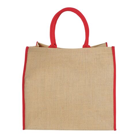 Grand Sac Shopping Jute Standard | Naturel-Rouge | sans marquage | non disponible | non disponible
