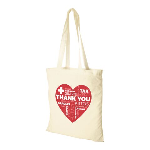 Sac shopping Peru 180 g/m² Prioritaire | Naturel | Sérigraphie 1 couleur | back | 280 mm x 310 mm | non disponible