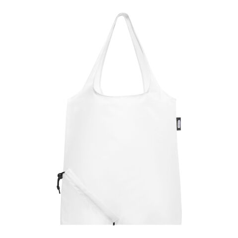 Sac shopping pliable Sabia en PET recyclé Standard | blanc | sans marquage | non disponible | non disponible | non disponible