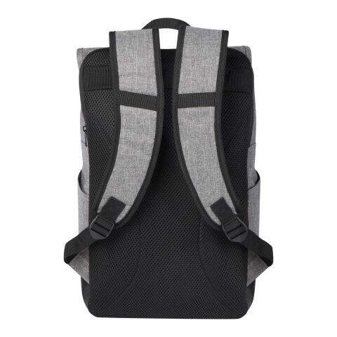 Sac à dos Hoss avec rabat enroulable pour ordinateur portable de 15,6&quot; Standard | Gris-Noir | sans marquage | non disponible | non disponible | non disponible