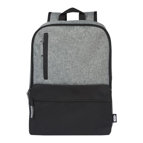 Sac à dos pour ordinateur portable Reclaim 15&quot; recyclé GRS bicolore de 14 L Standard | Noir-Gris | sans marquage | non disponible | non disponible | non disponible