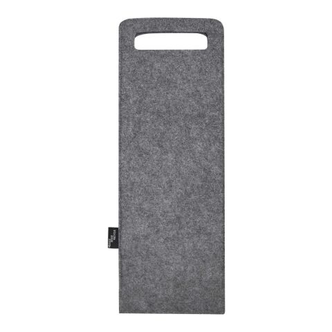 Sac à vin Felta de 75 cl en feutrine recyclée certifié GRS Standard | Gris | sans marquage | non disponible | non disponible | non disponible