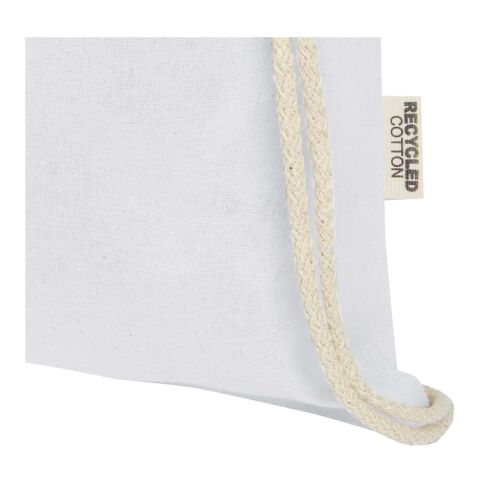 Sac avec cordon Oregon en coton recyclé 140 g/m² certifié GRS Standard | blanc | sans marquage | non disponible | non disponible | non disponible