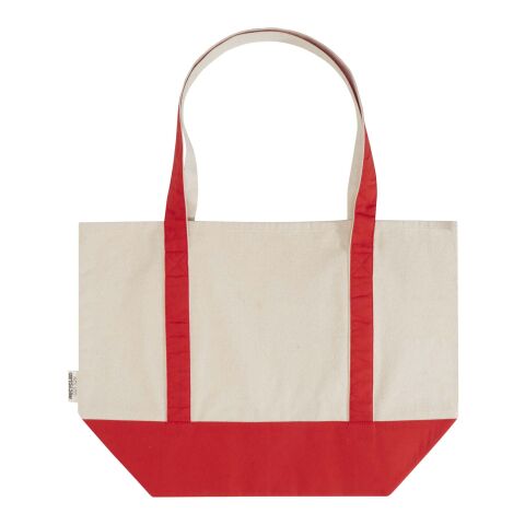 Sac shopping Sam en coton recyclé GRS 320 g/m² Standard | Rouge-Naturel | sans marquage | non disponible | non disponible | non disponible