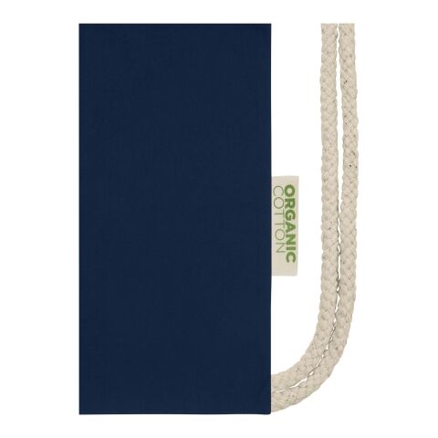 Sac refermable à cordon Odisha de 5&nbsp;L bio certifié OCS 140&nbsp;g/m² Standard | Marine | sans marquage | non disponible | non disponible | non disponible