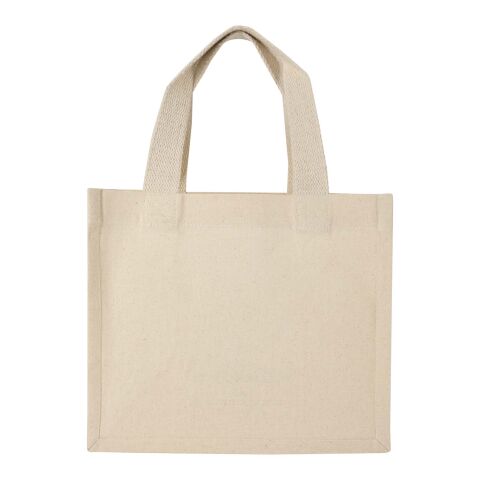 Mini sac shopping Odessa à soufflet en coton recyclé de 9 L et 220 g/m² certifié GRS Standard | Naturel | sans marquage | non disponible | non disponible | non disponible