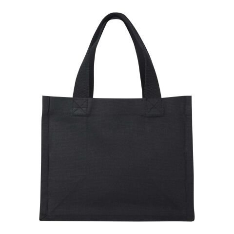 Mini sac shopping Odessa à soufflet en coton recyclé de 9&nbsp;L et 220&nbsp;g/m² certifié GRS Standard | Noir | sans marquage | non disponible | non disponible | non disponible