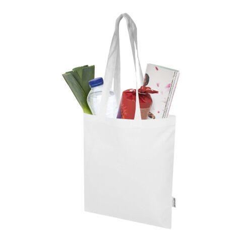 Sac shopping Peru Blend en coton recyclé GRS 180&nbsp;g/m2 7&nbsp;L Standard | Blanc | sans marquage | non disponible | non disponible | non disponible