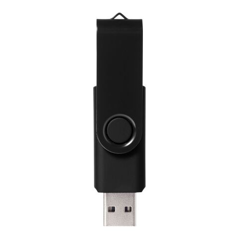 Clé USB rotative métallique 4Go Standard | noir | sans marquage | non disponible | non disponible | non disponible