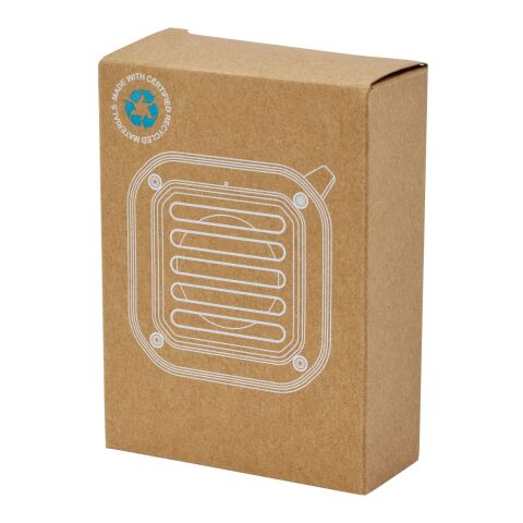 Haut-parleur solaire Bluetooth® Solo de 3 W IPX5 en plastique recyclé certifié RCS avec mousqueton Standard | noir | sans marquage | non disponible | non disponible