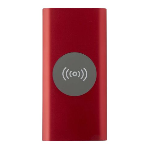 Batterie de secours sans fil en aluminium recyclé Juice type-C de 8 000 mAh Standard | Rouge | sans marquage | non disponible | non disponible