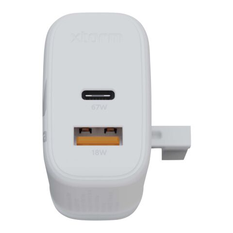 Chargeur mural Xtorm XEC067G GaN² Ultra de 67 W - Prise britannique Standard | Blanc | sans marquage | non disponible | non disponible