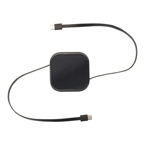 Câble rétractable 5 en 1 Gloas en matériaux recyclés pour synchronisation de données et charge rapide de 100 W avec kit d’outils pour smartphone Standard | Noir | sans marquage | non disponible | non disponible